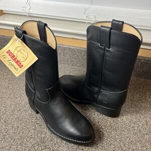 Durango Boots Women's Size 5.5 Black Leather Cowboy Western Mid Calf Pull On New